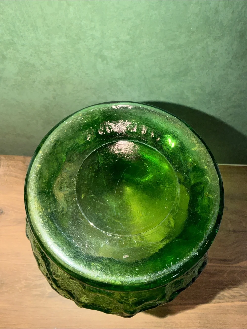 Green Textured Glass Vase - Home Accents